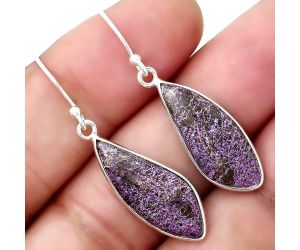 Natural Purpurite - South Africa Earrings SDE47981 E-1001, 9x22 mm