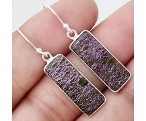 Natural Purpurite - South Africa Earrings SDE48005 E-1001, 8x21 mm