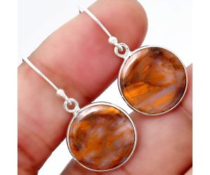 Natural Pietersite - Namibia Earrings SDE48008 E-1001, 15x15 mm