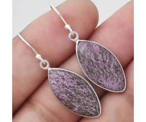 Natural Purpurite - South Africa Earrings SDE48074 E-1001, 11x22 mm