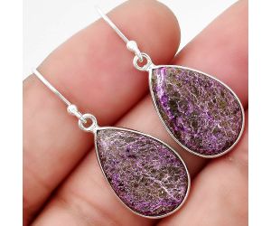 Natural Purpurite - South Africa Earrings SDE48096 E-1001, 13x19 mm