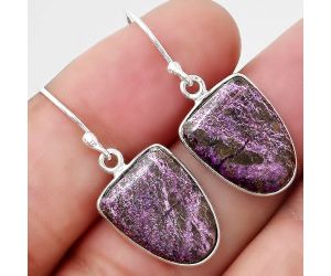 Natural Purpurite - South Africa Earrings SDE48137 E-1001, 12x16 mm