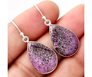 Natural Purpurite - South Africa Earrings SDE48827 E-1001, 14x20 mm