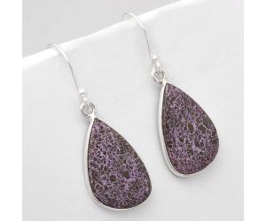 Natural Purpurite - South Africa Earrings SDE48841 E-1001, 12x19 mm