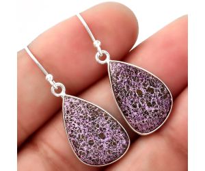 Natural Purpurite - South Africa Earrings SDE48841 E-1001, 12x19 mm