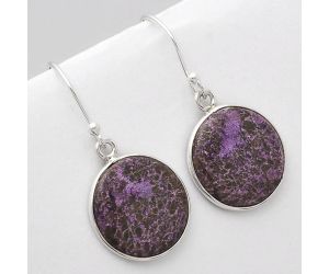 Natural Purpurite - South Africa Earrings SDE48880 E-1001, 15x15 mm