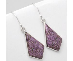 Natural Purpurite - South Africa Earrings SDE48890 E-1001, 13x21 mm