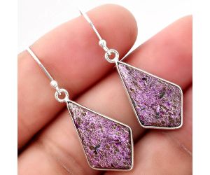 Natural Purpurite - South Africa Earrings SDE48890 E-1001, 13x21 mm