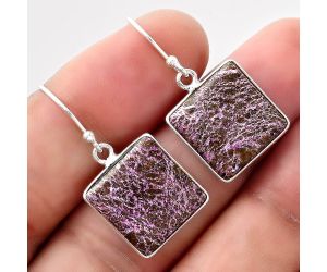 Natural Purpurite - South Africa Earrings SDE48891 E-1001, 14x14 mm