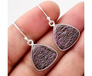 Natural Purpurite - South Africa Earrings SDE48910 E-1001, 15x15 mm