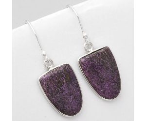 Natural Purpurite - South Africa Earrings SDE48923 E-1001, 12x17 mm