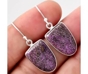 Natural Purpurite - South Africa Earrings SDE48923 E-1001, 12x17 mm