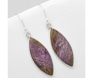 Natural Purpurite - South Africa Earrings SDE48925 E-1001, 11x27 mm