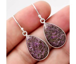 Natural Purpurite - South Africa Earrings SDE48934 E-1001, 13x19 mm