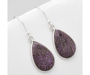 Natural Purpurite - South Africa Earrings SDE48936 E-1001, 13x19 mm