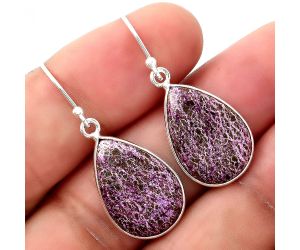 Natural Purpurite - South Africa Earrings SDE48936 E-1001, 13x19 mm