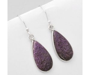 Natural Purpurite - South Africa Earrings SDE48938 E-1001, 10x20 mm