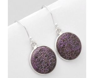 Natural Purpurite - South Africa Earrings SDE48940 E-1001, 15x15 mm