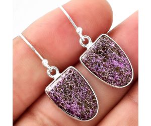 Natural Purpurite - South Africa Earrings SDE48967 E-1001, 11x15 mm