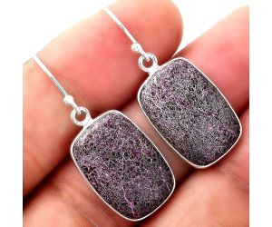 Natural Purpurite - South Africa Earrings SDE48971 E-1001, 13x19 mm