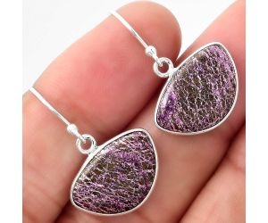 Natural Purpurite - South Africa Earrings SDE49260 E-1001, 12x17 mm