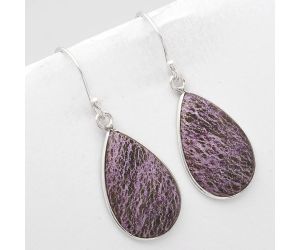 Natural Purpurite - South Africa Earrings SDE49417 E-1001, 14x21 mm