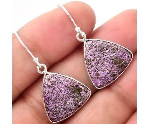 Natural Purpurite - South Africa Earrings SDE49439 E-1001, 16x16 mm