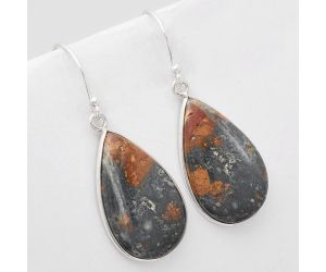 Natural Indian Blanket Jasper Earrings SDE49520 E-1001, 15x24 mm