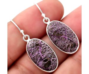 Natural Purpurite - South Africa Earrings SDE50045 E-1001, 11x19 mm