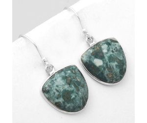 Natural Larsonite Jasper Earrings SDE50122 E-1001, 16x16 mm