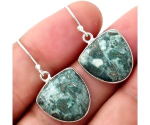 Natural Larsonite Jasper Earrings SDE50122 E-1001, 16x16 mm