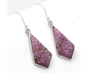 Natural Purpurite - South Africa Earrings SDE50337 E-1001, 12x24 mm