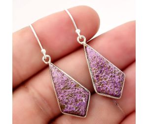 Natural Purpurite - South Africa Earrings SDE50337 E-1001, 12x24 mm