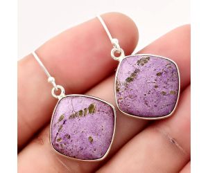 Natural Purpurite - South Africa Earrings SDE50342 E-1001, 16x16 mm