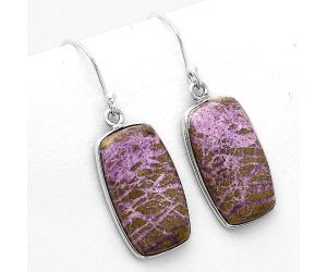 Natural Purpurite - South Africa Earrings SDE50350 E-1001, 12x21 mm