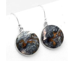 Natural Indian Blanket Jasper Earrings SDE50376 E-1001, 18x18 mm