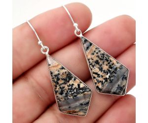 Natural Russian Honey Dendrite Opal Earrings SDE50382 E-1001, 16x30 mm