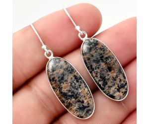 Natural Russian Honey Dendrite Opal Earrings SDE50424 E-1001, 12x26 mm