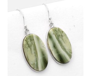 Natural Serpentine Earrings SDE50427 E-1001, 15x25 mm