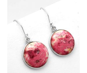 Natural Pink Thulite - Norway Earrings SDE50431 E-1001, 16x16 mm