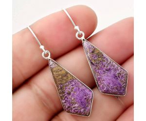 Natural Purpurite - South Africa Earrings SDE50454 E-1001, 13x27 mm