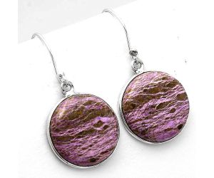 Natural Purpurite - South Africa Earrings SDE50469 E-1001, 18x18 mm