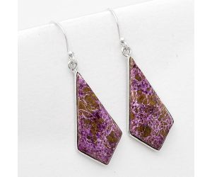 Natural Purpurite - South Africa Earrings SDE50482 E-1001, 14x29 mm