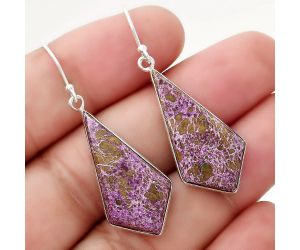 Natural Purpurite - South Africa Earrings SDE50482 E-1001, 14x29 mm