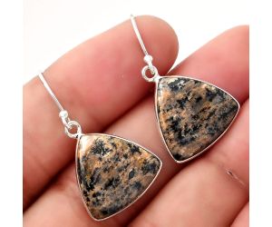 Natural Russian Honey Dendrite Opal Earrings SDE50513 E-1001, 17x17 mm