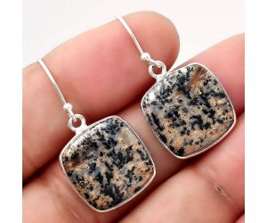 Natural Russian Honey Dendrite Opal Earrings SDE50519 E-1001, 16x16 mm