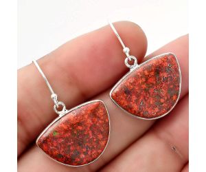 Natural Sonora Sunrise - Cuprite Blood Earrings SDE50539 E-1001, 16x21 mm