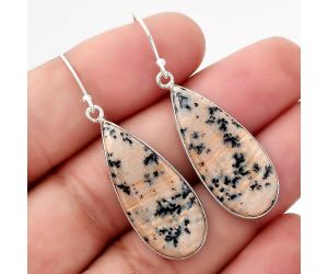 Natural Russian Honey Dendrite Opal Earrings SDE50553 E-1001, 13x30 mm