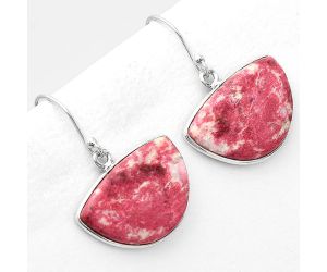 Natural Pink Thulite - Norway Earrings SDE50558 E-1001, 15x22 mm