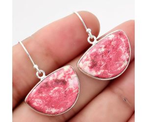 Natural Pink Thulite - Norway Earrings SDE50558 E-1001, 15x22 mm